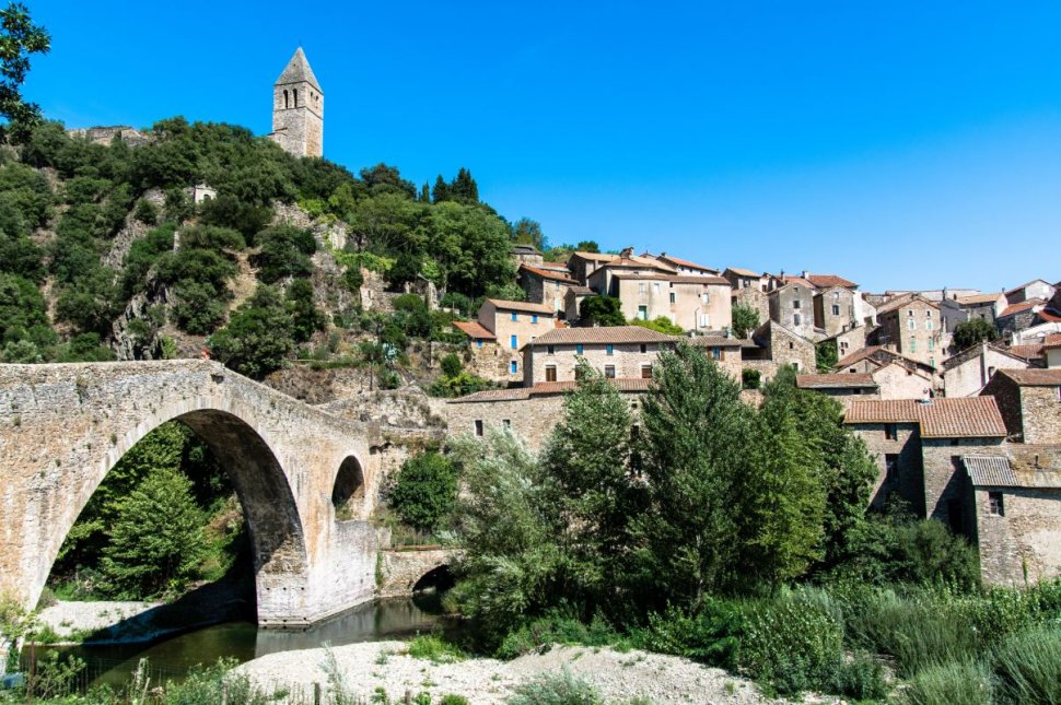 Le pont du fou à l’entrée d’Olargues